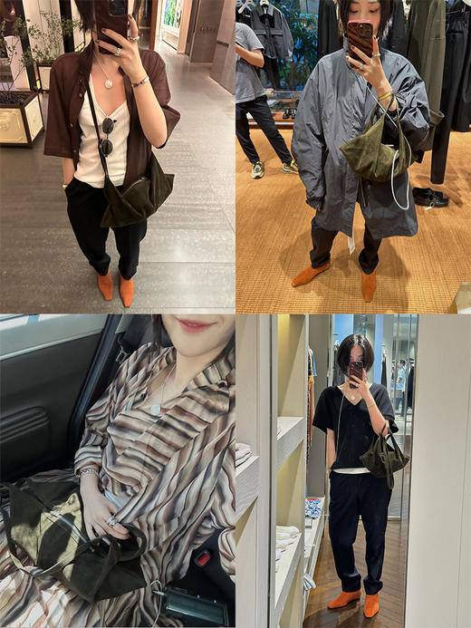 HIDEMI 行囊系列麂皮小号两用包 商品图13