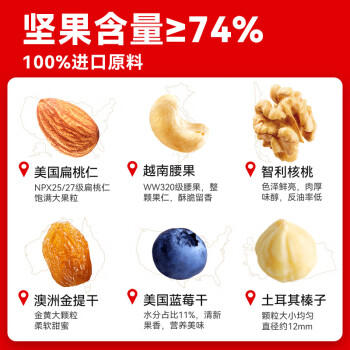 沃隆每日坚果175g/7袋小零食核桃仁腰果混合干果儿童零食 商品图5