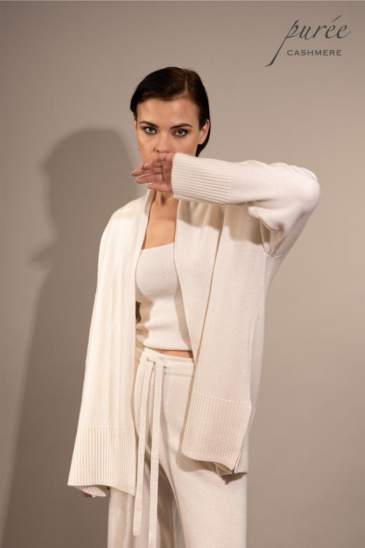 #1963 「GET WRAPPED CARDIGAN」 100% CASHMERE  短睡袍开衫 商品图1