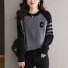秋装新款，休闲秋季针织衫女长袖上衣宽松外穿毛衣春秋打底衫CC-66-5083 商品缩略图0