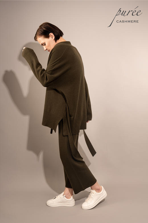 #2011 「FEEL AT HOME PANTS」 100% CASHMERE  羊绒直腿长裤 商品图3