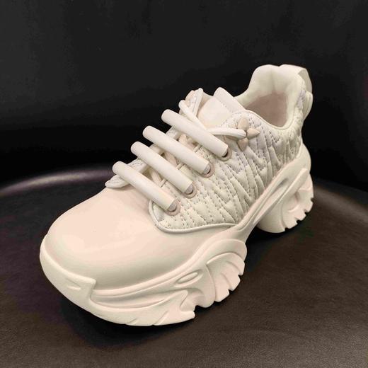 LFGJ 5257乐魔女鞋真皮系带松糕厚底老爹鞋休闲运动鞋 商品图2