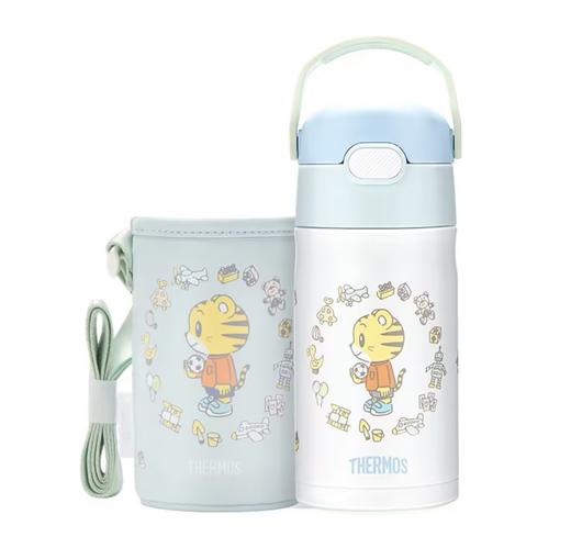膳魔师THERMOS 儿童保温杯316L巧虎联名款婴幼儿吸管保温水杯 商品图0