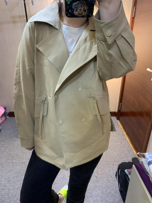 水淼2023秋新款简约气质休闲风衣7518 商品图7