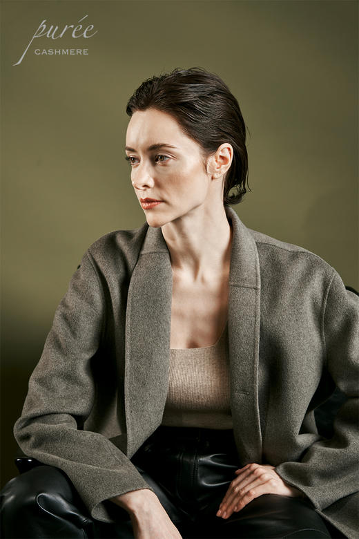 #0901「THE FRENCH BLAZER」85%WOOL 15%CASHMERE 法式窄青果领短大衣 商品图2