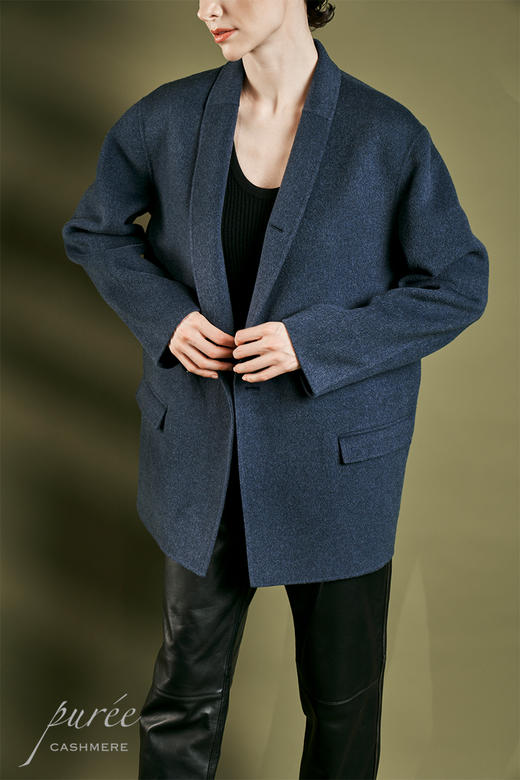 #0901「THE FRENCH BLAZER」85%WOOL 15%CASHMERE 法式窄青果领短大衣 商品图1