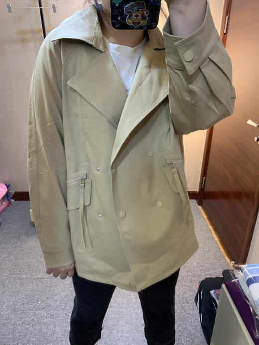 水淼2023秋新款简约气质休闲风衣7518 商品图2