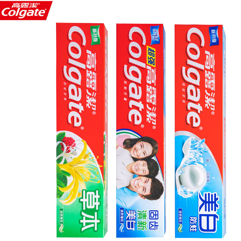 G【4支】高钙/防蛀美白/草本牙膏清新口气固齿牙膏高露洁牙膏140g
