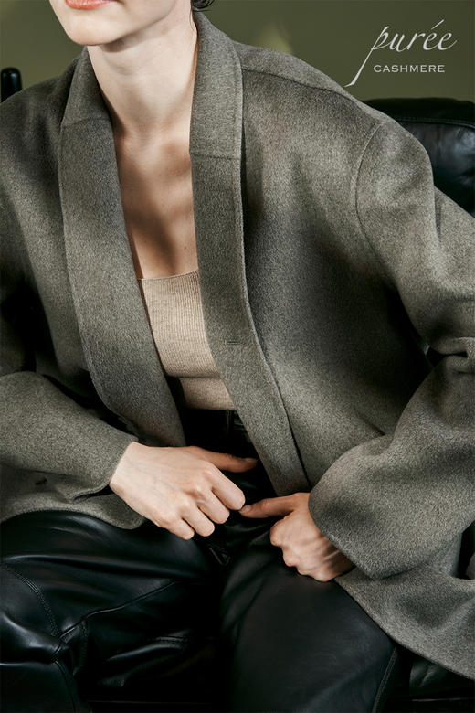 #0901「THE FRENCH BLAZER」85%WOOL 15%CASHMERE 法式窄青果领短大衣 商品图3