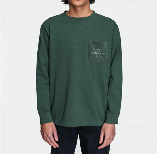 C0@CH 小扣 匹马棉口袋长袖体恤 CX130 商品图4