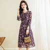 气质优雅，时尚妈妈装中长款A字裙春秋款A字裙印花连衣裙QYM-TB-DS0189-Y 商品缩略图3
