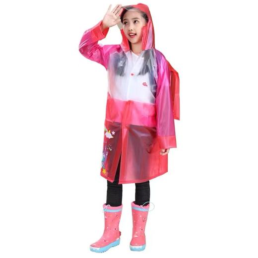 亿美一来儿童雨衣男孩女童加厚带书包位防水小学生幼儿园高弹背包雨衣拼色雨披水衣Y078一件 商品图6