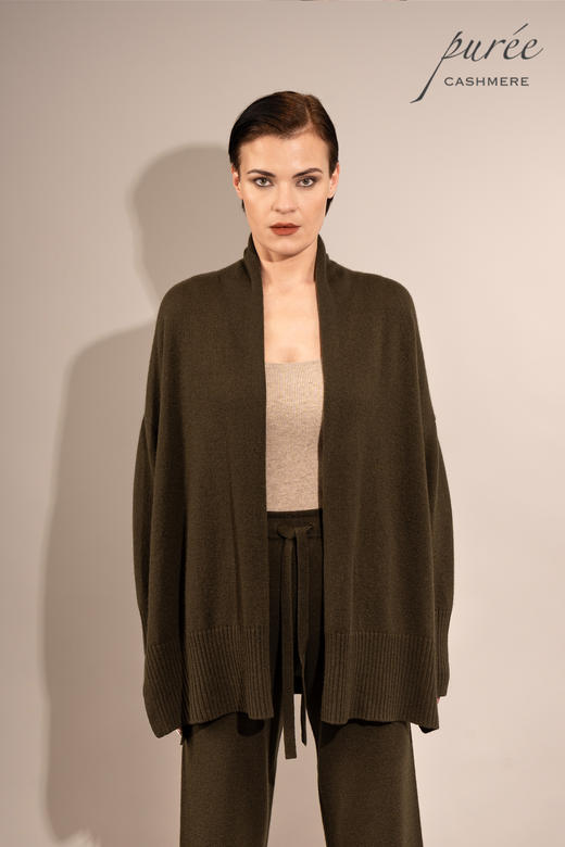 #1963 「GET WRAPPED CARDIGAN」 100% CASHMERE  短睡袍开衫 商品图3