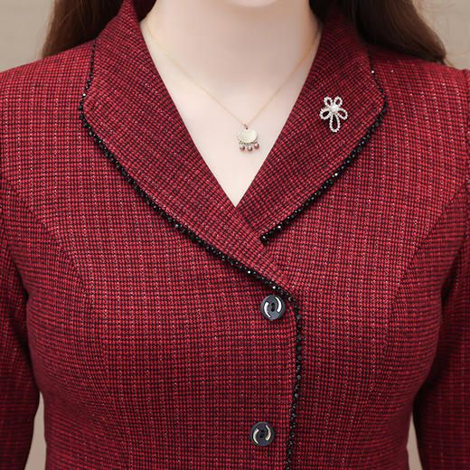 QYM H1323-Y连衣裙假两件拼结裙时尚气质A字裙 商品图3