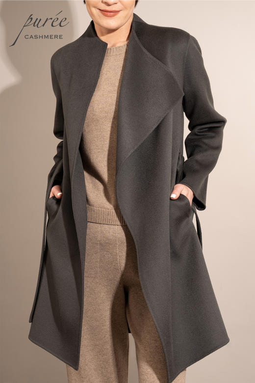 #0518 「ASYMMETRIC COAT 」 100% CASHMERE   不对称设计大衣 商品图1