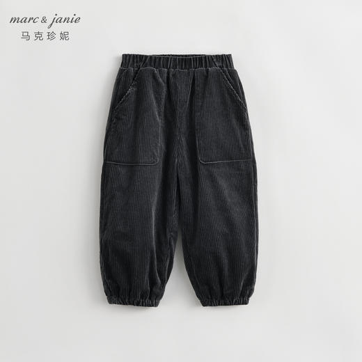 【加绒】马克珍妮男童灯芯绒保暖束脚裤 儿童冬装裤子新款231971 商品图3