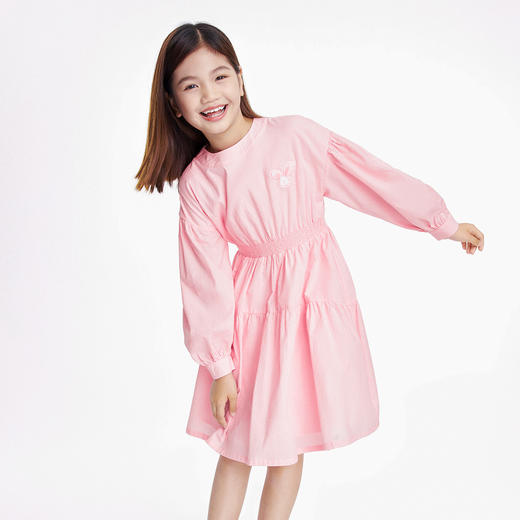 女童连衣裙洋气长袖秋新款女孩时髦纯棉甜美公主A字裙安奈儿童装EG313048 商品图2