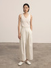 322工房搭配衣橱女士褶裥西裤2023春夏款棉混纺阔腿休闲裤子B115 商品缩略图3