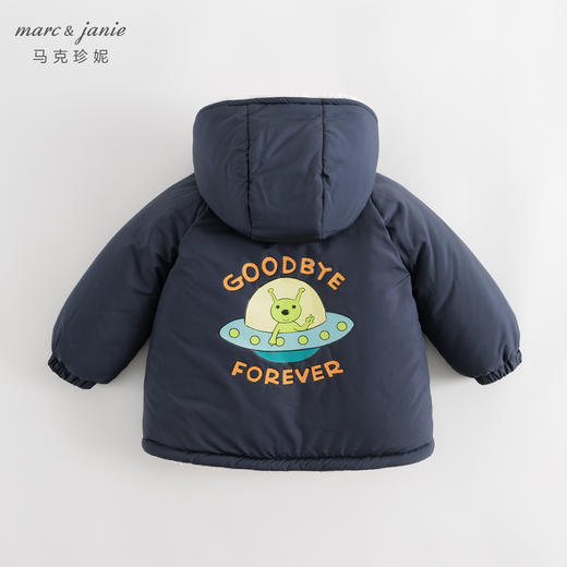 【三防加绒】马克珍妮装冬新款男女童卡通涂鸦连帽棉衣外套231182 商品图2
