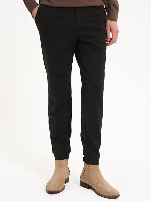 callisto黑色弹力针织休闲裤 FSCPW050C BK 商品图0