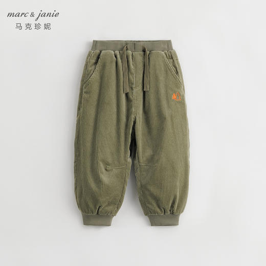 【加绒】马克珍妮秋装新款男童保暖灯芯绒束脚裤 儿童裤子231973 商品图1