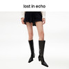 lost in echo设计师品牌尖头几何沿条修身长靴小众 商品缩略图4