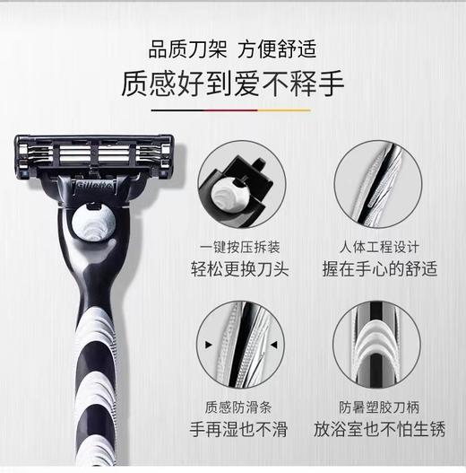 Gillette吉列锋速3手动剃须刀刮胡子刀三层胡须刀片刮脸刀男士1架1刀头 商品图3