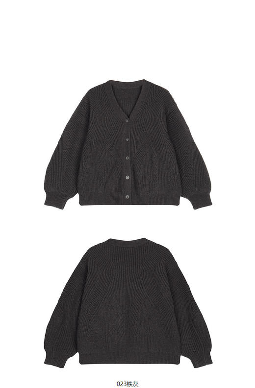 jnby  23年秋款  简约气质开襟毛衫 1N9310730 商品图6