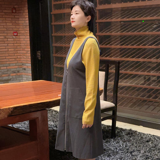 圣三利女装春季中长款纯色背带连衣裙SL121L19 商品图1