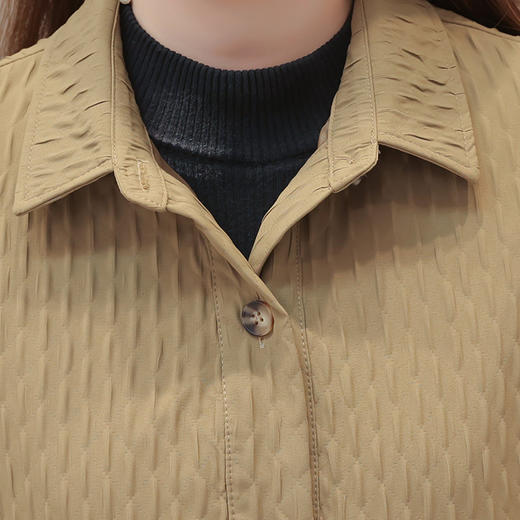 QYM 83829-Y时尚气质外套宽松休闲单排扣风衣 商品图3
