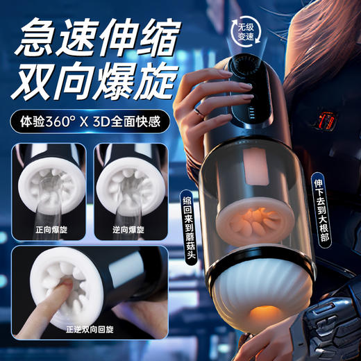 【双旦狂欢·钜惠来袭】【情趣用品】大象星空战舰飞机杯  无级变速 双向爆旋 商品图2