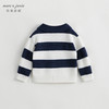 【抗起球】马克珍妮秋冬新款男童柔蓝绒条纹针织衫儿童毛衣231832 商品缩略图1