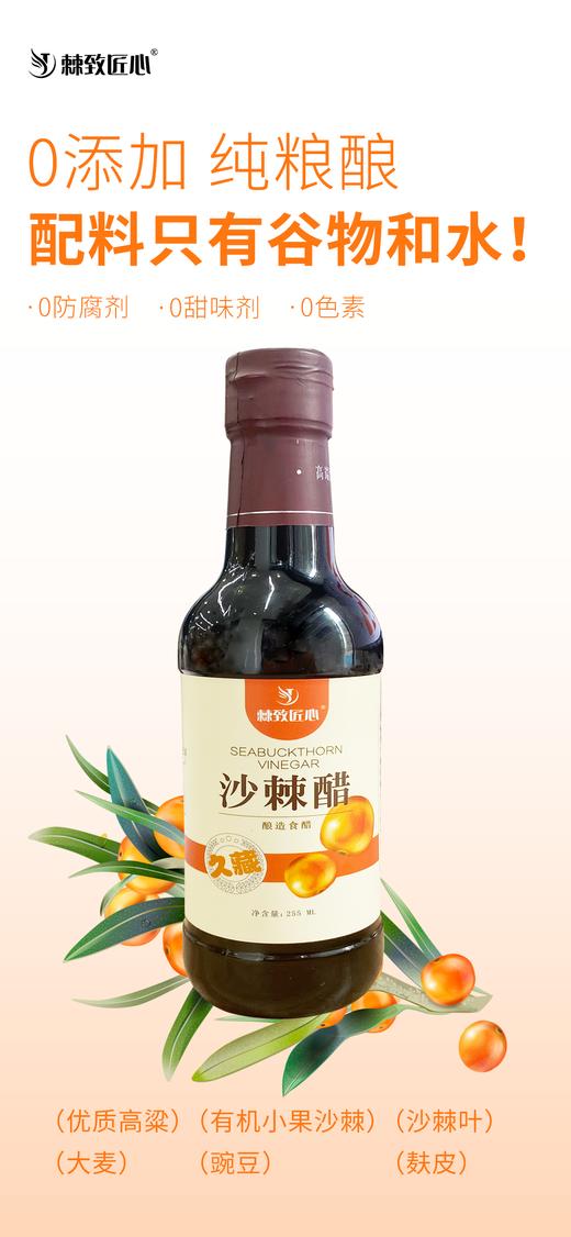 【会员专享】🔥🔥 沙棘醋首发【0添加  纯粮酿】可以放一辈子的久藏醋 一盒3瓶  🔥🔥 255ml/瓶🔥🔥 商品图0