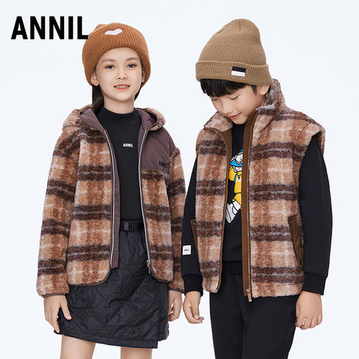【经典系列】【实体店同款】男童女童夹克外套2023年秋季新款安奈儿童装AM335688 商品图2