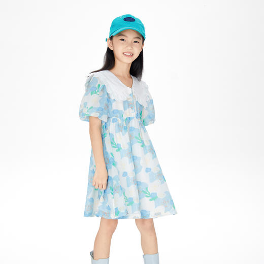 【实体店同款】女童连衣裙夏装新款翻领清新碎花裙子安奈儿童装AG323651 商品图1