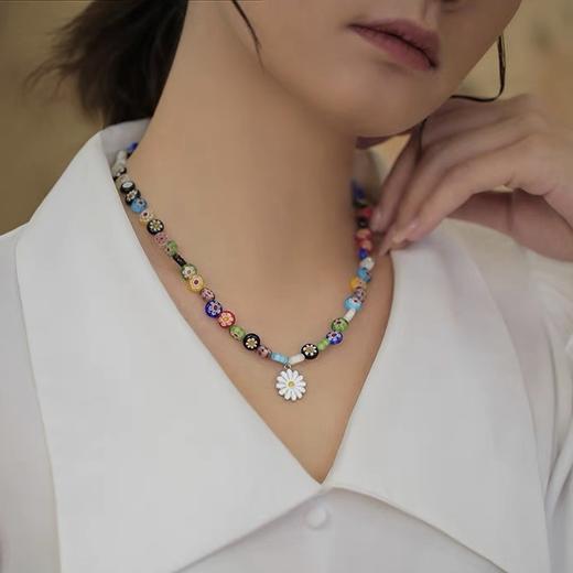 周雨彤同款【赠同款手链】MointPhoice 多巴胺小雏菊项链 时髦穿搭 商品图4