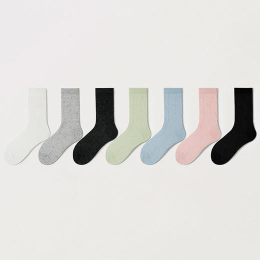 都市丽人简约系列柔柔袜中筒袜中厚款女士常规袜袜子LC3DF8 商品图1