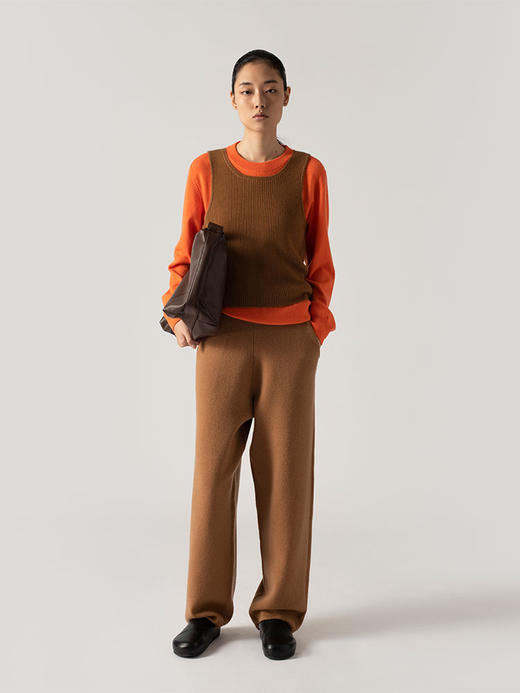 3322工房暖阳打底背心纯色秋冬新款纯山羊绒无袖圆领针织马甲女 商品图3