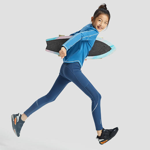 3月】moodytiger儿童长裤子女童打底裤23年秋季新款运动瑜伽裤| 小云朵 M33211405 商品图2