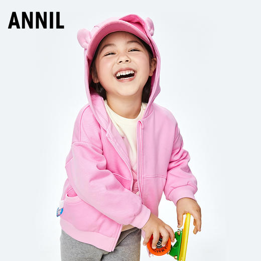 【实体店同款】女童针织夹克外套2023年秋季新款安奈儿童装XG335507 商品图1
