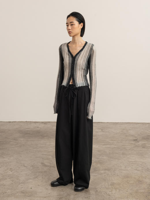 322工房清透超幼马海毛针织毛衣外套2023秋长袖女士百搭开衫B127 商品图1