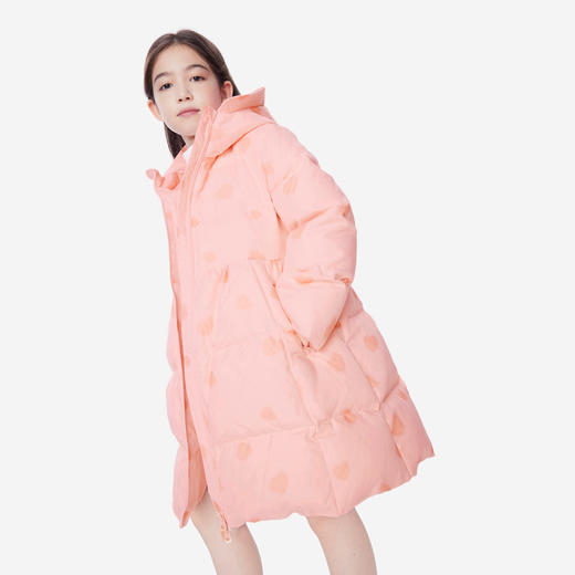 【御寒-5~5℃】女童长款羽绒服轻盈柔软外套安奈儿童装EG345097 商品图1