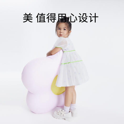 【实体店同款】女童连衣裙短袖夏新款1时髦网纱裙4岁宝宝蛋糕裙子安奈儿童装TG323085 商品图4
