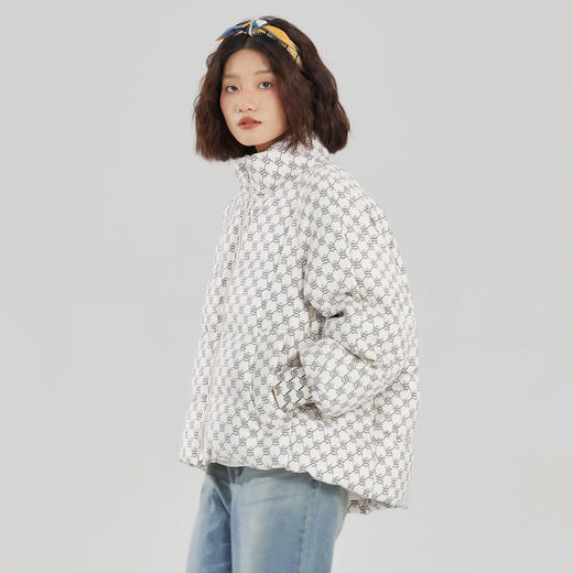 谜底立领短款羽绒服女2023冬新款复古百搭A型面包服鸭绒239MY7312 商品图1
