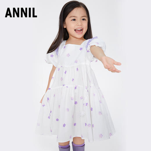 【实体店同款】女童短袖连衣裙长裙子夏新款安奈儿童装XG323594 商品图2