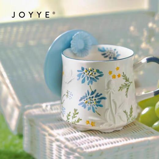 梦里花JOYYE大容量咖啡杯浮雕带盖礼盒 商品图3