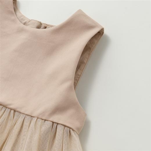 【实体店同款】女童学院风海军领网纱无袖连衣裙买即赠海军领2023年秋季新款安奈儿童装XG333527 商品图8