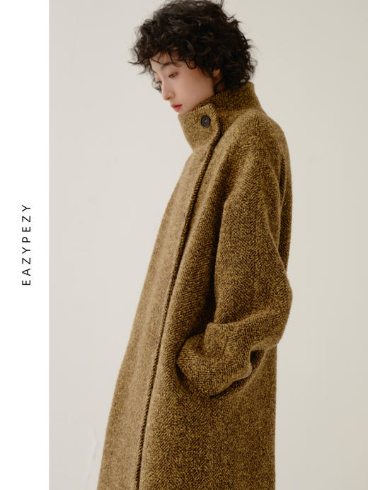 EAZYPEZY 2023AW 挪威森林立领中长款大衣 商品图3