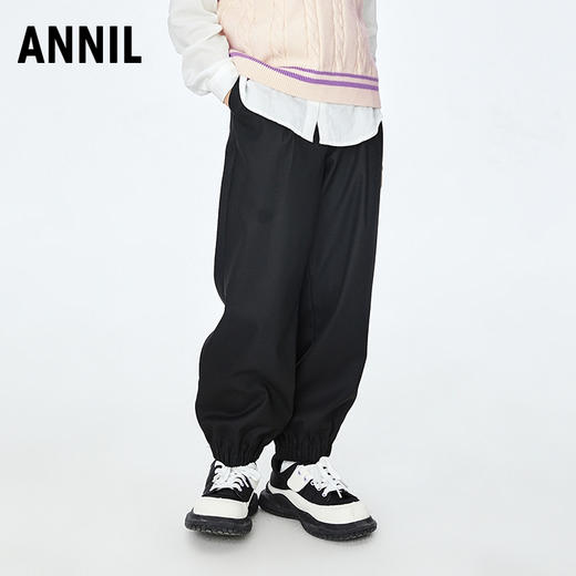 【实体店同款】女童时尚学院风西装束脚裤单裤2023年秋季新款安奈儿童装AG336656 商品图1