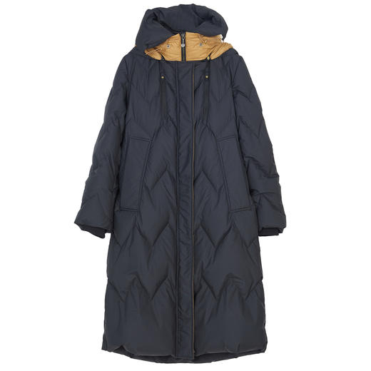 谜底长款加厚羽绒服女2023冬款设计感连帽修身鸭绒保暖239MY7306 商品图4